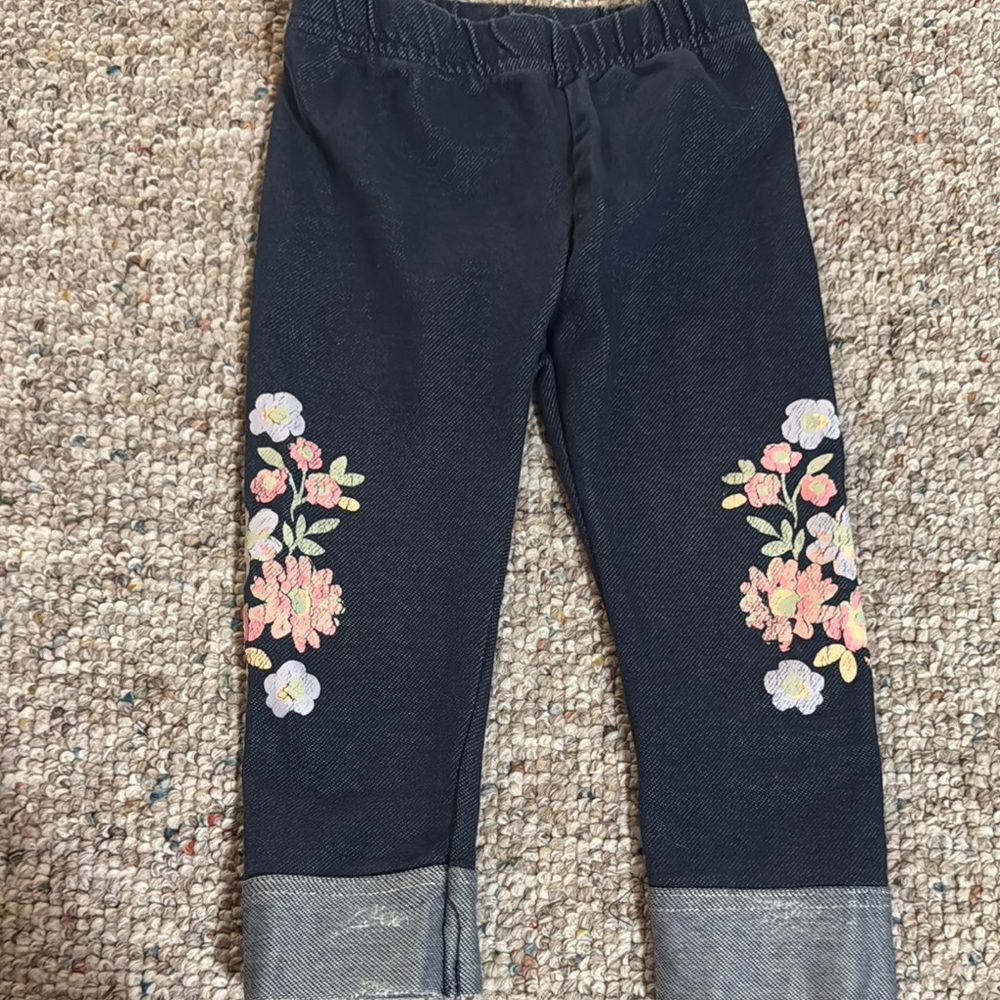 Floral Embroidered Kids Bottoms
